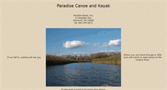 Desktop Screenshot of paradisecanoeandkayak.com