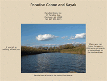 Tablet Screenshot of paradisecanoeandkayak.com